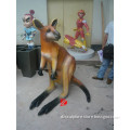 Life size fiberglass kangaroo statue